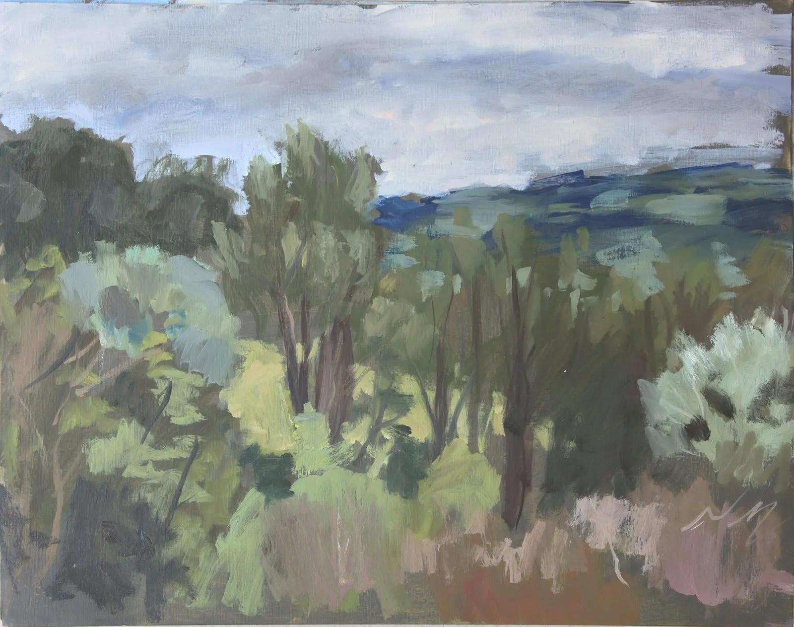 tuscan landscape oil on board