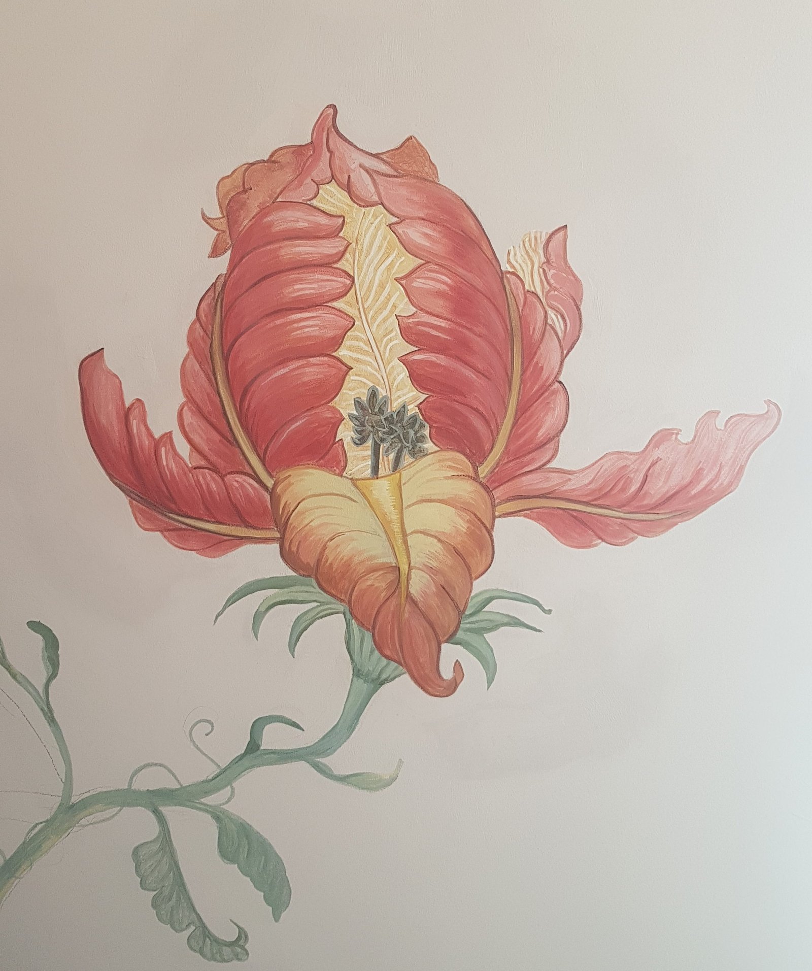 Handpainted Wallpaper by Harvey Woodward, artist
